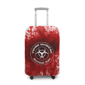 Чехол для чемодана 3D с принтом зомбиапокалипсис в Белгороде, 86% полиэфир, 14% спандекс | двустороннее нанесение принта, прорези для ручек и колес | the walking dead | апокалипсис | замбиапокалипсис | зомби | кровь | ходячие мертвецы