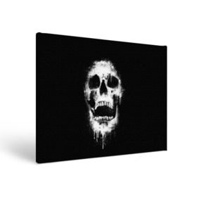 Холст прямоугольный с принтом Evil Skull в Белгороде, 100% ПВХ |  | bone | dark | death | evil | hipster | skelet | skull | кости | скелет | темнота | хипстер | череп