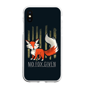 Чехол для iPhone XS Max матовый с принтом No Fox Given в Белгороде, Силикон | Область печати: задняя сторона чехла, без боковых панелей | animal | beast | fox | heart | love | orange | животное | зверь | лис | лиса | личиска | любовь | рыжая | сердце