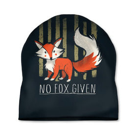 Шапка 3D с принтом No Fox Given в Белгороде, 100% полиэстер | универсальный размер, печать по всей поверхности изделия | animal | beast | fox | heart | love | orange | животное | зверь | лис | лиса | личиска | любовь | рыжая | сердце