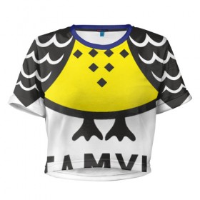 Женская футболка 3D укороченная с принтом Сова. Патамушта вот так! в Белгороде, 100% полиэстер | круглая горловина, длина футболки до линии талии, рукава с отворотами | owl | сова | совушка