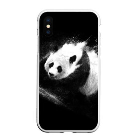 Чехол для iPhone XS Max матовый с принтом Молочная панда в Белгороде, Силикон | Область печати: задняя сторона чехла, без боковых панелей | animal | bear | beast | milk | nature | panda | животное | зверь | медведь | молоко | панда | природа