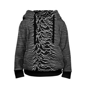 Детская толстовка 3D с принтом Joy Division. Unknown Pleasures в Белгороде, 100% полиэстер | двухслойный капюшон со шнурком для регулировки, мягкие манжеты на рукавах и по низу толстовки, спереди карман-кенгуру с мягким внутренним слоем | Тематика изображения на принте: joy division | альбом | волны | горы | линии | обложка | панк | рок