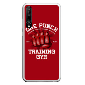 Чехол для Honor P30 с принтом One Punch Gym в Белгороде, Силикон | Область печати: задняя сторона чехла, без боковых панелей | Тематика изображения на принте: boxing | combat | fight | fighter | kickboxing | muay thai | wrestling | боец | бой | бокс | боксер | драка | кикбоксинг | май тай