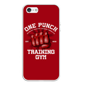 Чехол для iPhone 5/5S матовый с принтом One Punch Gym в Белгороде, Силикон | Область печати: задняя сторона чехла, без боковых панелей | boxing | combat | fight | fighter | kickboxing | muay thai | wrestling | боец | бой | бокс | боксер | драка | кикбоксинг | май тай