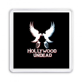 Магнит 55*55 с принтом Hollywood Undead в Белгороде, Пластик | Размер: 65*65 мм; Размер печати: 55*55 мм | Тематика изображения на принте: hollywood undead