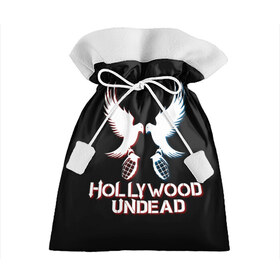 Подарочный 3D мешок с принтом Hollywood Undead в Белгороде, 100% полиэстер | Размер: 29*39 см | Тематика изображения на принте: hollywood undead