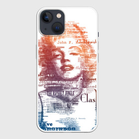 Чехол для iPhone 13 с принтом Мэрилин Монро в Белгороде,  |  | actress | american | art | marilyn monroe | pop   art | portrait | text | американская | искусство | киноактриса | мэрилин монро | певица | поп   арт | портрет | текстовой