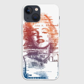 Чехол для iPhone 13 mini с принтом Мэрилин Монро в Белгороде,  |  | actress | american | art | marilyn monroe | pop   art | portrait | text | американская | искусство | киноактриса | мэрилин монро | певица | поп   арт | портрет | текстовой