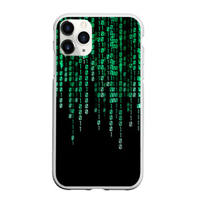 Чехол для iPhone 11 Pro матовый с принтом Матрица в Белгороде, Силикон |  | background | black | green | matrix | movie | numbers | зеленые | матрица | фильм | фон | цифры | черный