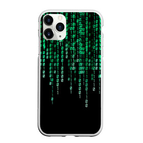 Чехол для iPhone 11 Pro Max матовый с принтом Матрица в Белгороде, Силикон |  | background | black | green | matrix | movie | numbers | зеленые | матрица | фильм | фон | цифры | черный