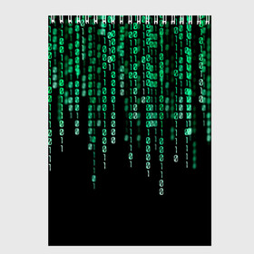 Скетчбук с принтом Матрица в Белгороде, 100% бумага
 | 48 листов, плотность листов — 100 г/м2, плотность картонной обложки — 250 г/м2. Листы скреплены сверху удобной пружинной спиралью | background | black | green | matrix | movie | numbers | зеленые | матрица | фильм | фон | цифры | черный