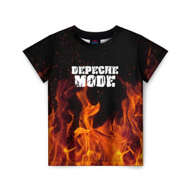 Детская футболка 3D с принтом Depeche Mode в Белгороде, 100% гипоаллергенный полиэфир | прямой крой, круглый вырез горловины, длина до линии бедер, чуть спущенное плечо, ткань немного тянется | дипиш | мод | музыка | рок