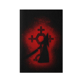 Обложка для паспорта матовая кожа с принтом Silent Hill в Белгороде, натуральная матовая кожа | размер 19,3 х 13,7 см; прозрачные пластиковые крепления | Тематика изображения на принте: horror | знак | мистика | монстр | пирамида | сайлент хилл | символ | триллер | ужасы