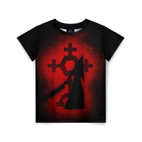 Детская футболка 3D с принтом Silent Hill в Белгороде, 100% гипоаллергенный полиэфир | прямой крой, круглый вырез горловины, длина до линии бедер, чуть спущенное плечо, ткань немного тянется | horror | знак | мистика | монстр | пирамида | сайлент хилл | символ | триллер | ужасы