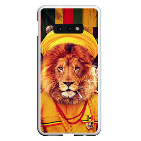 Чехол для Samsung S10E с принтом Ямайка лев в Белгороде, Силикон | Область печати: задняя сторона чехла, без боковых панелей | jamaica | lion