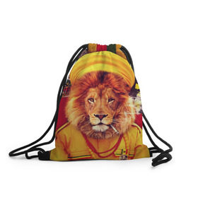 Рюкзак-мешок 3D с принтом Ямайка лев в Белгороде, 100% полиэстер | плотность ткани — 200 г/м2, размер — 35 х 45 см; лямки — толстые шнурки, застежка на шнуровке, без карманов и подкладки | jamaica | lion