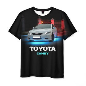 Мужская футболка 3D с принтом Toyota Camry в Белгороде, 100% полиэфир | прямой крой, круглый вырез горловины, длина до линии бедер | Тематика изображения на принте: camry | toyota | авто. автомобиль | камри | машина | тачка | тойота