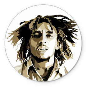 Коврик круглый с принтом Ямайка, Боб Марли в Белгороде, резина и полиэстер | круглая форма, изображение наносится на всю лицевую часть | Тематика изображения на принте: bob marley | reggae
