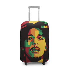 Чехол для чемодана 3D с принтом Ямайка, Боб Марли в Белгороде, 86% полиэфир, 14% спандекс | двустороннее нанесение принта, прорези для ручек и колес | bob marley | reggae | регги