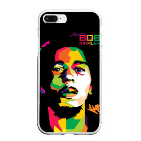 Чехол для iPhone 7Plus/8 Plus матовый с принтом Ямайка Боб Марли в Белгороде, Силикон | Область печати: задняя сторона чехла, без боковых панелей | reggae | регги