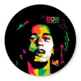 Коврик круглый с принтом Ямайка, Боб Марли в Белгороде, резина и полиэстер | круглая форма, изображение наносится на всю лицевую часть | reggae | регги
