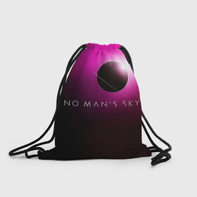 Рюкзак-мешок 3D с принтом No Man`s Sky 1 в Белгороде, 100% полиэстер | плотность ткани — 200 г/м2, размер — 35 х 45 см; лямки — толстые шнурки, застежка на шнуровке, без карманов и подкладки | Тематика изображения на принте: 