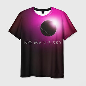 Мужская футболка 3D с принтом No Man`s Sky 1 в Белгороде, 100% полиэфир | прямой крой, круглый вырез горловины, длина до линии бедер | 