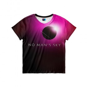 Детская футболка 3D с принтом No Man`s Sky 1 в Белгороде, 100% гипоаллергенный полиэфир | прямой крой, круглый вырез горловины, длина до линии бедер, чуть спущенное плечо, ткань немного тянется | 