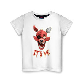 Детская футболка хлопок с принтом Foxy в Белгороде, 100% хлопок | круглый вырез горловины, полуприлегающий силуэт, длина до линии бедер | five nights at freddys | foxy