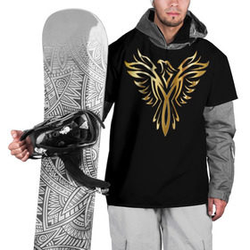 Накидка на куртку 3D с принтом Gold Phoenix в Белгороде, 100% полиэстер |  | Тематика изображения на принте: злато | золото | клюв | крылья | металл | орёл | птица | феникс