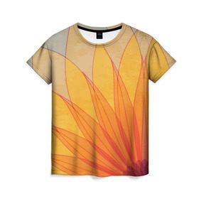 Женская футболка 3D с принтом Жасмин в Белгороде, 100% полиэфир ( синтетическое хлопкоподобное полотно) | прямой крой, круглый вырез горловины, длина до линии бедер | восток | дзен | жасмин | индия | лотос | просветление
