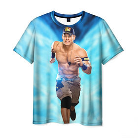 Мужская футболка 3D с принтом Джон Сина 1 в Белгороде, 100% полиэфир | прямой крой, круглый вырез горловины, длина до линии бедер | john cena | wwe | джон сина | рестлер | рестлинг