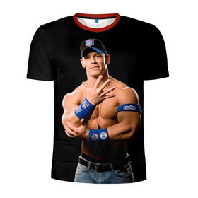 Мужская футболка 3D спортивная с принтом Джон Сина 4 в Белгороде, 100% полиэстер с улучшенными характеристиками | приталенный силуэт, круглая горловина, широкие плечи, сужается к линии бедра | john cena | wwe | джон сина | рестлер | рестлинг
