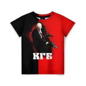 Детская футболка 3D с принтом КГБ в Белгороде, 100% гипоаллергенный полиэфир | прямой крой, круглый вырез горловины, длина до линии бедер, чуть спущенное плечо, ткань немного тянется | кгб