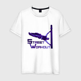 Мужская футболка хлопок с принтом Street Workout. Edge #7 в Белгороде, 100% хлопок | прямой крой, круглый вырез горловины, длина до линии бедер, слегка спущенное плечо. | 