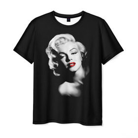Мужская футболка 3D с принтом Мэрилин Монро в Белгороде, 100% полиэфир | прямой крой, круглый вырез горловины, длина до линии бедер | marilyn monroe | актриса | блондинка | губы | звезда | кино | певица
