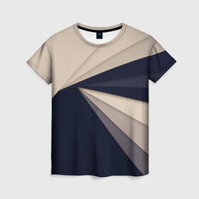 Женская футболка 3D с принтом Абстракция 11 в Белгороде, 100% полиэфир ( синтетическое хлопкоподобное полотно) | прямой крой, круглый вырез горловины, длина до линии бедер | геометрия | линии | оптические иллюзии | орнамент | полосы | узор | цвет