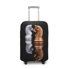 Чехол для чемодана 3D с принтом Ход конём в Белгороде, 86% полиэфир, 14% спандекс | двустороннее нанесение принта, прорези для ручек и колес | 64 | chess | игра | конь | спорт | фигура | шахматы