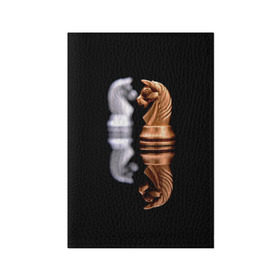 Обложка для паспорта матовая кожа с принтом Ход конём в Белгороде, натуральная матовая кожа | размер 19,3 х 13,7 см; прозрачные пластиковые крепления | Тематика изображения на принте: 64 | chess | игра | конь | спорт | фигура | шахматы
