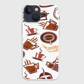 Чехол для iPhone 13 mini с принтом Coffee в Белгороде,  |  | кофе | паттерн