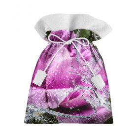 Подарочный 3D мешок с принтом Душа цветов в Белгороде, 100% полиэстер | Размер: 29*39 см | Тематика изображения на принте: бабочка | букет | вода | девушки | душа | красота | прелесть | роза | розы | цветы