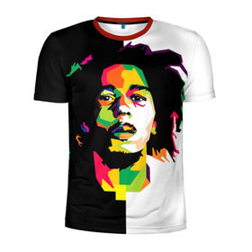 Мужская футболка 3D спортивная с принтом Bob Marley в Белгороде, 100% полиэстер с улучшенными характеристиками | приталенный силуэт, круглая горловина, широкие плечи, сужается к линии бедра | боб марли | поп арт