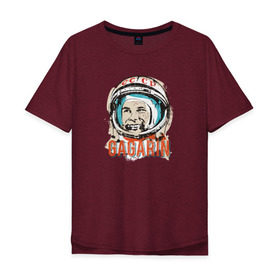 Мужская футболка хлопок Oversize с принтом Юрий Гагарин. Первый в космосе в Белгороде, 100% хлопок | свободный крой, круглый ворот, “спинка” длиннее передней части | восток | звезды | космов | первый | ракета | ссср | юрий гагарин