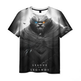 Мужская футболка 3D с принтом Rengar LoL в Белгороде, 100% полиэфир | прямой крой, круглый вырез горловины, длина до линии бедер | Тематика изображения на принте: league of legends | lol | rengar | лига легенд | лол | ренгар | тигр