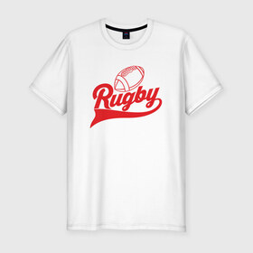 Мужская футболка премиум с принтом RUGBY в Белгороде, 92% хлопок, 8% лайкра | приталенный силуэт, круглый вырез ворота, длина до линии бедра, короткий рукав | america | brokenfinger | dotrugby | league | nails | rugby | rugbyunion | usa | womensrugby | медведь | мяч | регби | россия