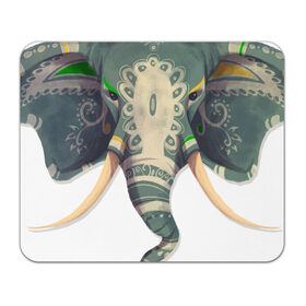 Коврик прямоугольный с принтом Индийский слон в Белгороде, натуральный каучук | размер 230 х 185 мм; запечатка лицевой стороны | 