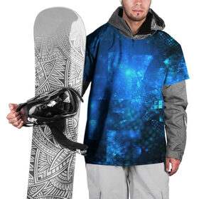 Накидка на куртку 3D с принтом геометрия в Белгороде, 100% полиэстер |  | геометрия | звезды | космос | море | небо | синий | текстура