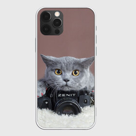 Чехол для iPhone 12 Pro Max с принтом Котик фотограф в Белгороде, Силикон |  | Тематика изображения на принте: кот | котик | кошка | объектив | фотоаппарат | фотограф