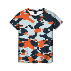 Женская футболка 3D с принтом Asiimov camouflage в Белгороде, 100% полиэфир ( синтетическое хлопкоподобное полотно) | прямой крой, круглый вырез горловины, длина до линии бедер | Тематика изображения на принте: камуфляж | контр страйк | контра